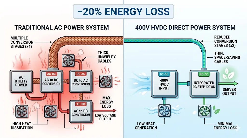 400V DC power data center shift