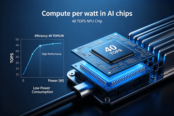 Compute per watt in AI chips