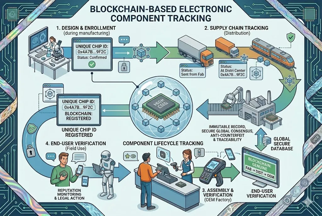 blockchain track electronic components