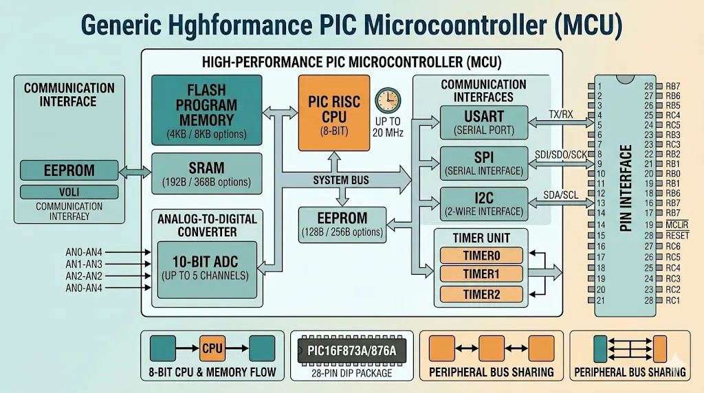 PIC microcontroller block diagram