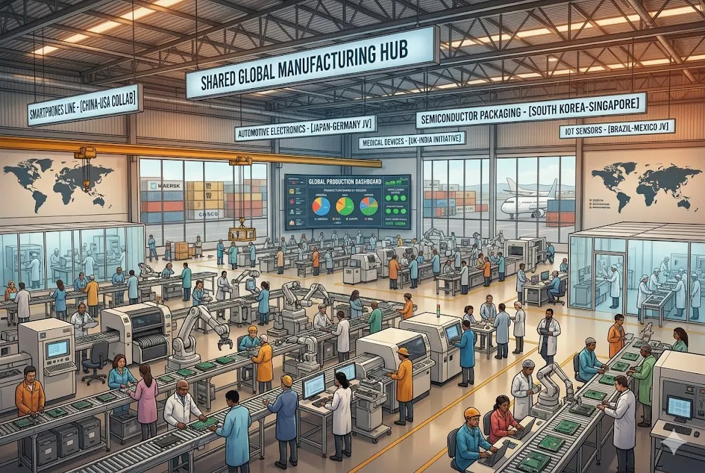 Shared global manufacturing electronics