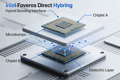 Foveros Direct Hybrid Bonding Intel Foveros Direct hybrid bonding packaging