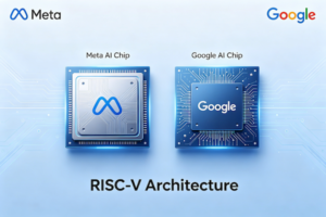 Image showing Meta and Google AI chips based on RISC-V architecture.