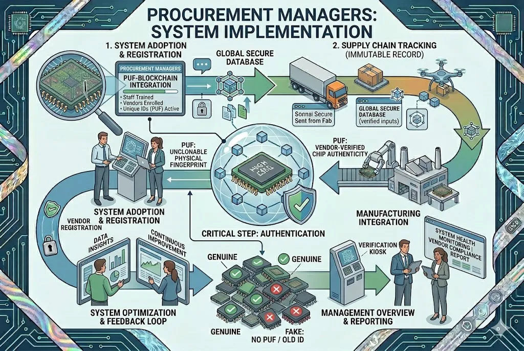 Implement Anti-Counterfeiting System procurement managers implement system