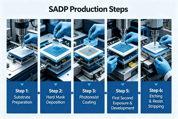 SADP production steps