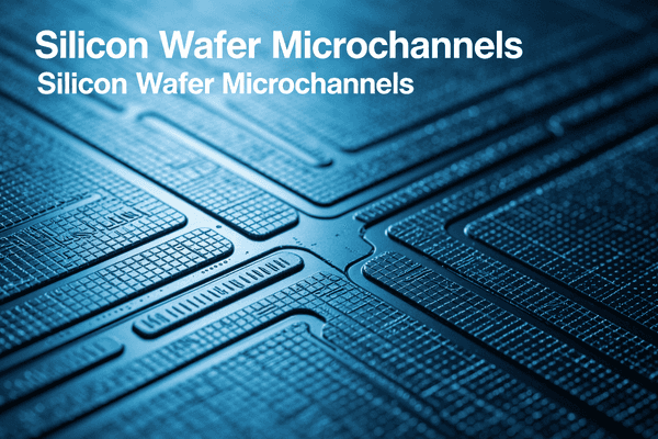 Microchannels etched on silicon wafer