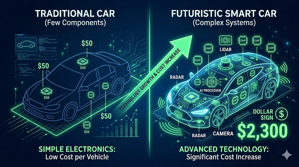 Silicon Content Per Car automotive silicon content growth