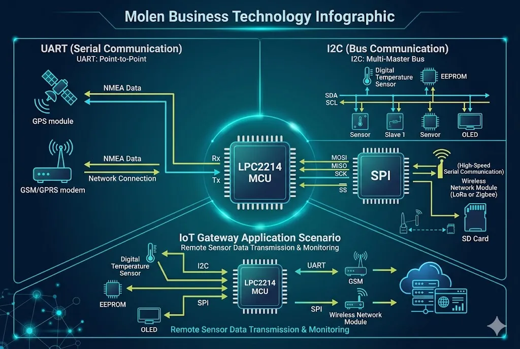 LPC2214 communication devices