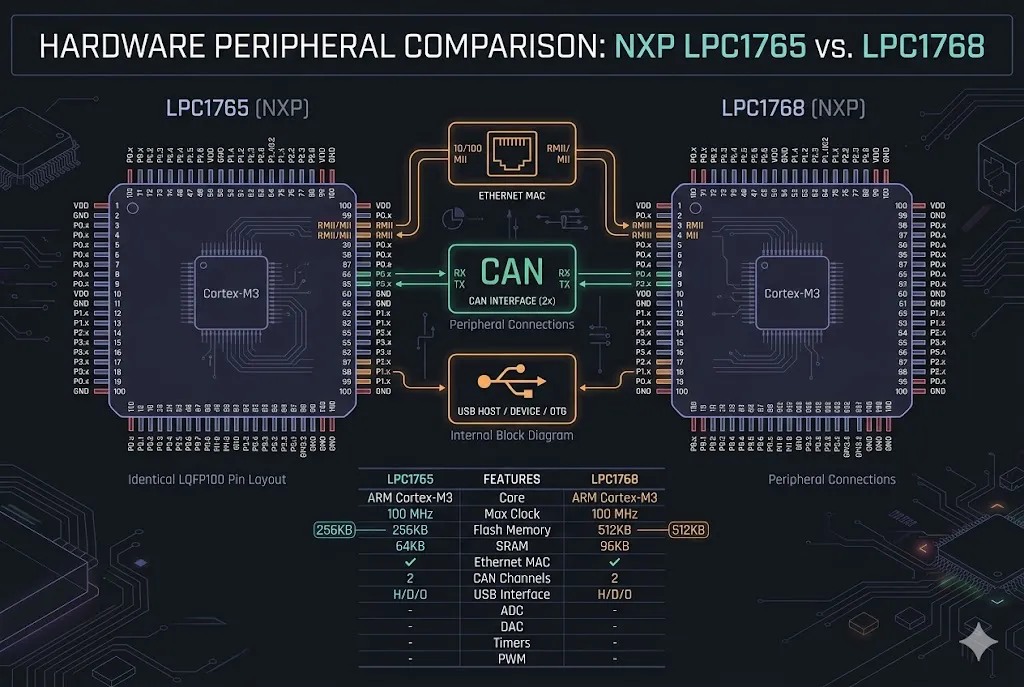 LPC176x comparison hardware LPC176x comparison hardware